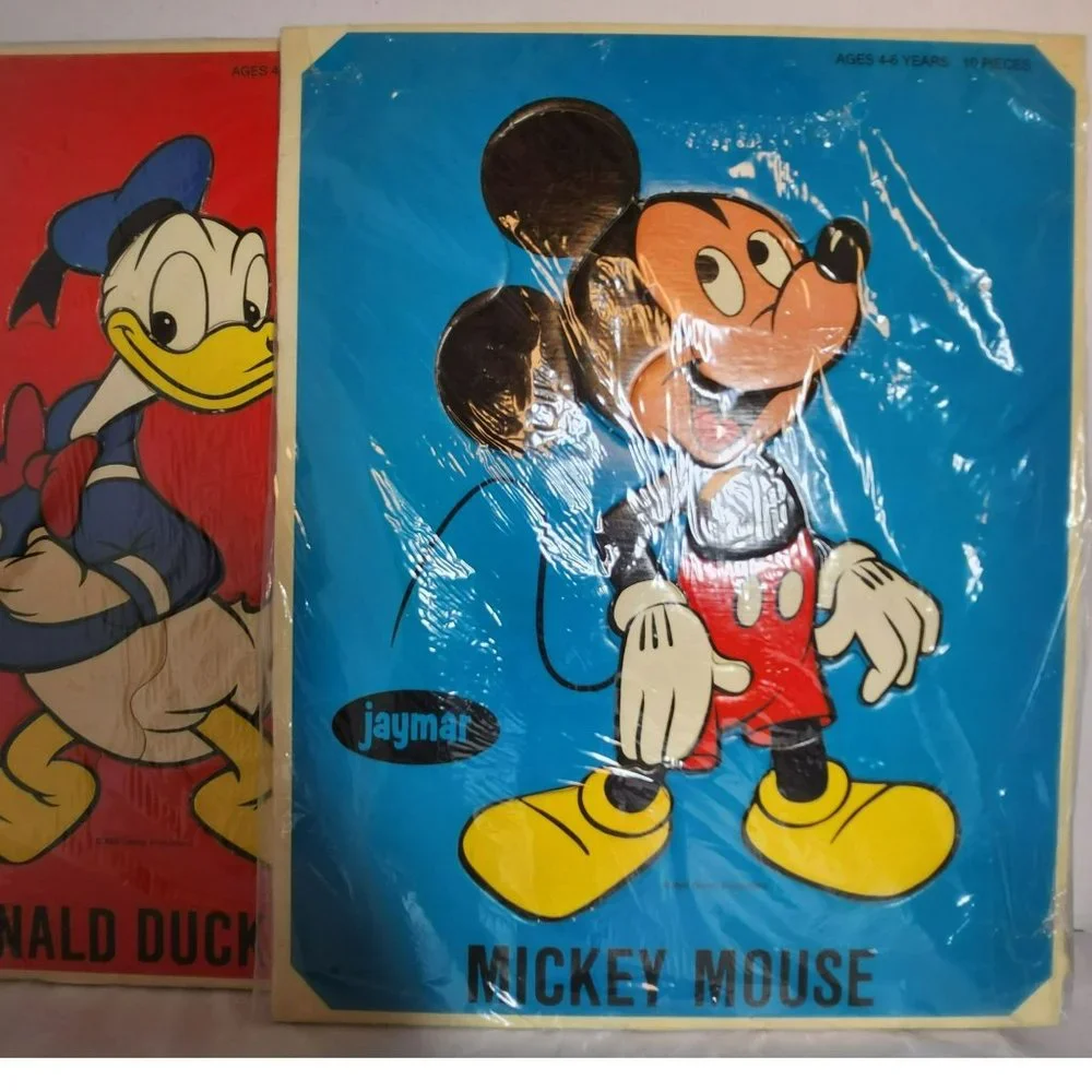 Vintage 1960s Jaymar Puzzles Mickey Mouse & Donald Duck